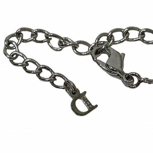 CHRISTIAN DIOR Dior Trotter Flower Motif Logo Brand Accessory Necklace Ladies - Picture 8 of 9